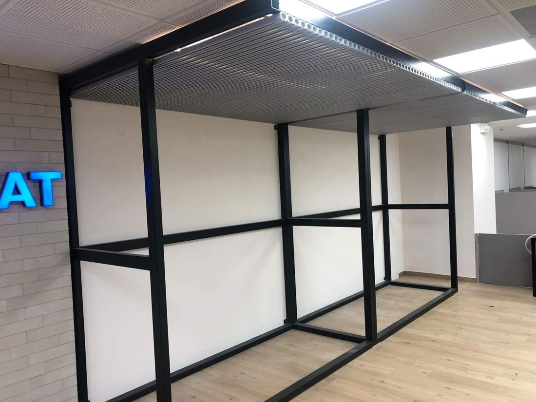 Custom fabricated steel frame structure